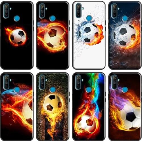 Fire Football Soccer ball Soft For OPPO Realme 7 Pro 6 X7 X50 C11 C3 GT Case For OnePlus Nord 8T 7T 8 Pro Phone Cover