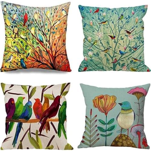 HOT SALES Throw Pillow Covers 18 X 18 Inch Set of 4 Spring Colorful Cushion Covers for Home Sofa Chair Decorative Pillowcases