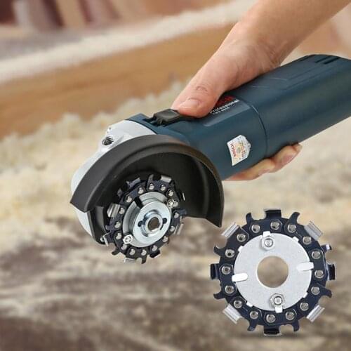 Wood Carving Cutting Disc For Angle Grinder Woodworking Chain Plate Arving Disc Angle Grinding Heavy Duty 2-in-1