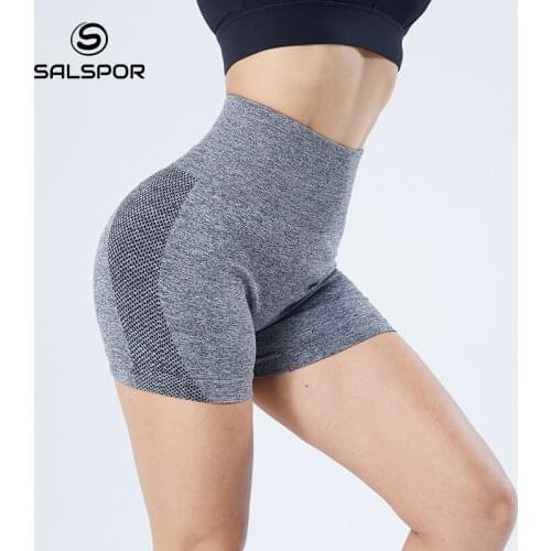 SALSPOR Seamless Sport Push Up Short Leggings Women Fitness High Waist Gym Running Slim Jogging Leggings Female Leggins