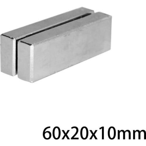1~10PCS 60x20x10 Super Strong Neodymium Magnet Strip Block Permanent Magnet 60x20x10mm Powerful Magnetic Magnets 60*20*10 mm