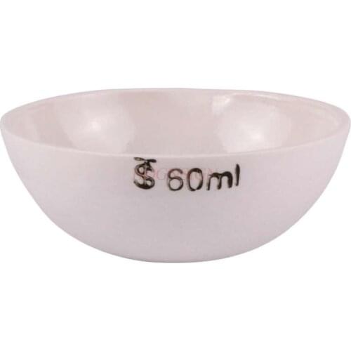 100ml Porcelain Evaporating Dish Ceramic Evaporating Dish 60ml Round Bottom Hemisphere Chemical Experiment Instrument