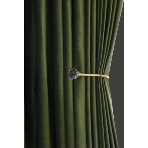 Retro Olive Green Window Curtains American Style Shading Curtains Velvet Curtains for Bedroom and Living Room