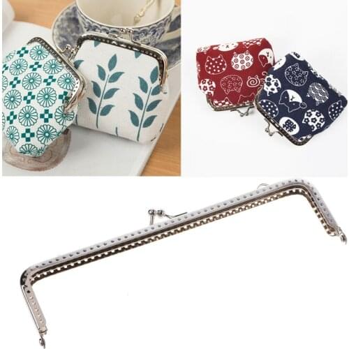 1PC Square Metal Frame Kiss Clasp For Handle Bag Purse Accessories DIY 18cm