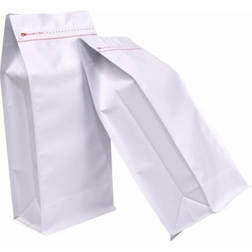 10pcs 1kg Airless valve white/black aluminum foil coffee milk tea ziplock bag octagonal sealing stand up bag coffee beans pouch