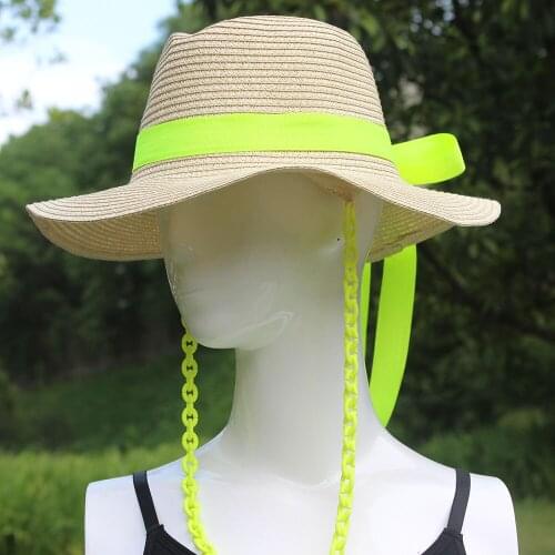2021 New Fashion Straw Hat Woman Summer Panama Sombrero Cap for Party Go to Beach Woman Headress