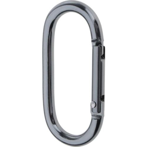 5PCS Aluminum Carabiner Oval D Key Chain Clip Snap Hook Camping Lightweight