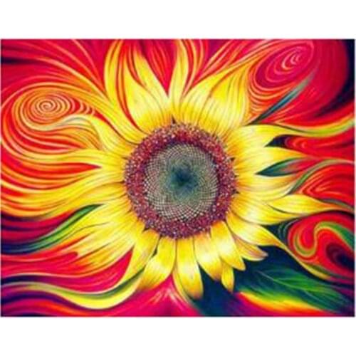 5D Diy Diamond Painting "Sunflower" Embroidery Cross Stitch Full Circle/Full Square Rhinestone Kit Mosaic Home Decoration Gift