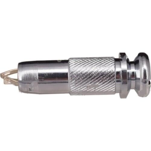 6.35mm Brass Chrome Knurled Cylinder Guitar Jack Output Input Plug Socket for Bass Guitar accessories parts Guitar strap lock