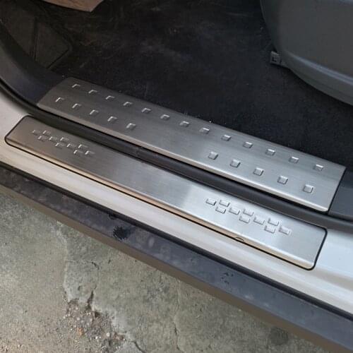 8pcs for FAW R7 BESTURN senia Threshold bar Welcome pedal decorate protect Stainless steel