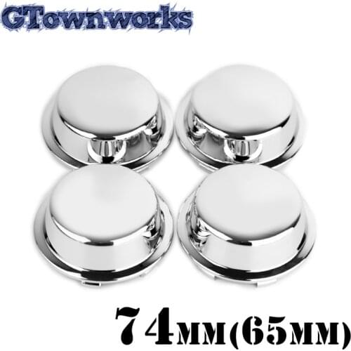 4 pcs 74mm Dome Wheel Center Cap For Car Rim Chrome ABS Plastic Hubcap Dust Cover