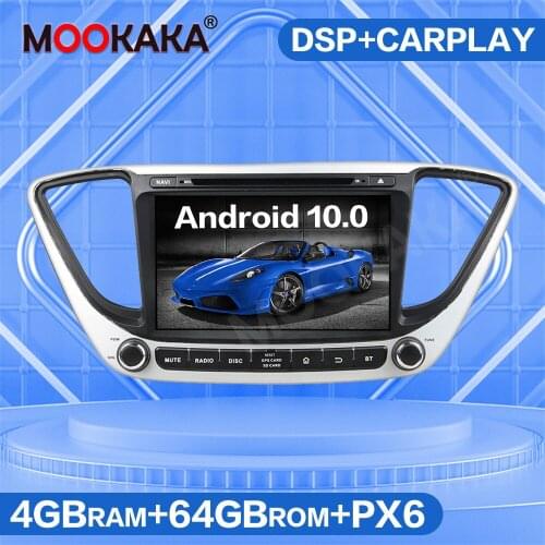 Android 10.0 64G DSP Car DVD Player For Hyundai Verna 2016 - 2019 Auto Multimedia Stereo Radio GPS Navigation Head Unit Recorder