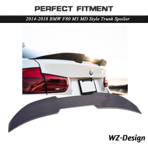 Car Accessories Carbon Fiber MD Style Trunk Spoiler Fit For 2014-2018 F80 M3 Trunk Spoiler Wing