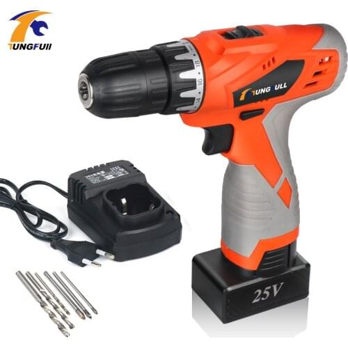 Cordless drill 25v Power Tools Woodworking Miniature Tools lithium impact drill cordless Wireless Rechargeable Screwdriver