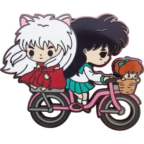 Inuyasha Brooch Inu Yasha & Kagome Higurashi Enamel Pin Fantasy Adventure Animation Badge Boyfriend Girlfriend gift