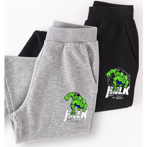 Lolocee boys cartoon trousers Hulk kids spring autumn sweatpants baby boys cotton long pants