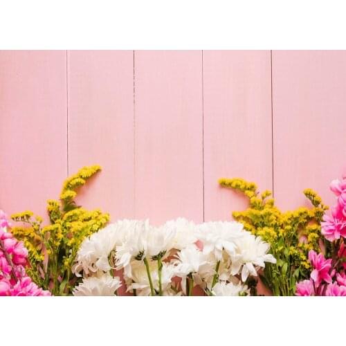 Flowers Pure Pink Wooden Board Texture Photography Backdrops Goods Perfume Toy Photo Backgrounds For Photo Studio Baby Photocall