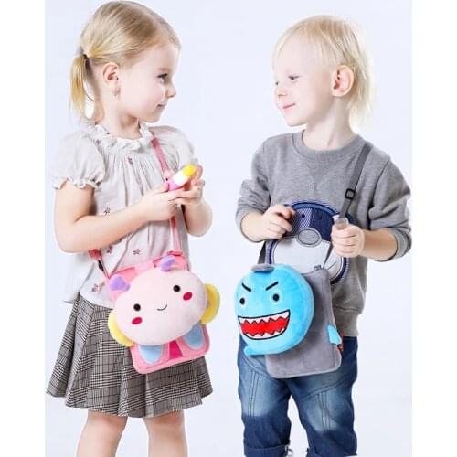 Baby 3D Cartoon Plush Bags Kindergarten Schoolbag for Boys Girls Outdoor Travel Phone Coin Purse Kids Bag A022