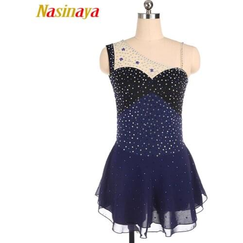 Nasinaya Figure Skating Dress Customized Competition Ice Skating Skirt for Girl Women Kids Gymnastic Performance Beautiful Dress