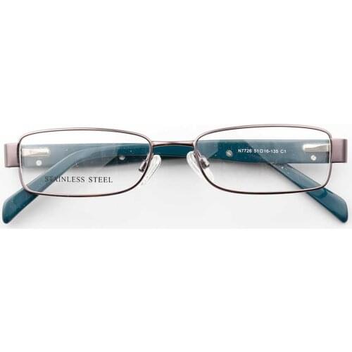 YOUTOP Square Anti-blue Ray Womens Full Rim Metal Classic Eyeglasses Frame Females Stainless Steel Eyewear N7726