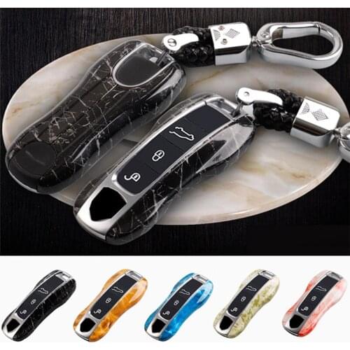 For Porsche Panamera 2017 2019 Cayenne 2018 Fashion Car Key Case Keychain Bag Remote Fob Cover Protector Shell