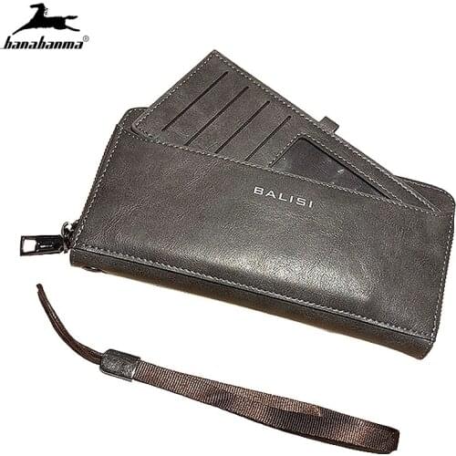 Mens Wallet Multi-functional Long Handbag Creative Mobile Phone Bag Coin Purse Big Money Bag Long Purse For Men Card Holders