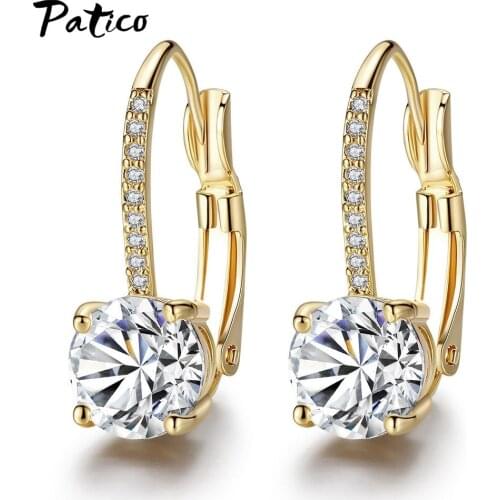 New Arrivals Boutique 925 Sterling Silver Women Piercing Drop Earrings Claws Design Shinning Cubic Zircon Jewelry
