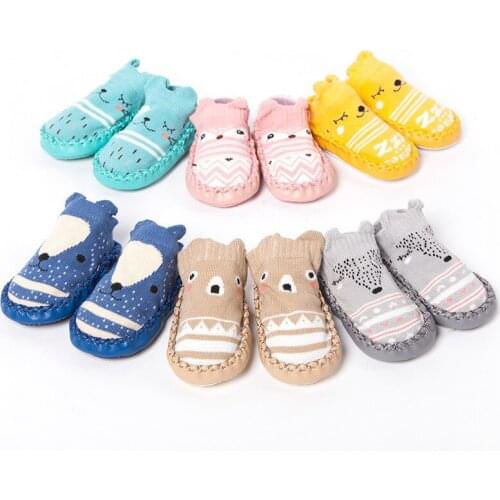 0-2 Years Baby Socks With Rubber Soles Infant Sock Newborn Spring Autumn Winter Baby Floor Socks Shoes Anti Slip Soft Sole Sock