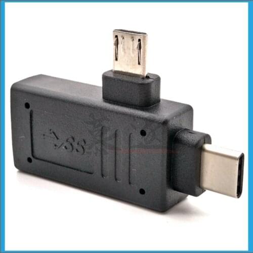 2 in 1 Phone OTG Adapter Micro USB & Type C to USB 3.0 Converter Charging Data Sync Cable for Samsung Xiaomi Huawei LG HTC