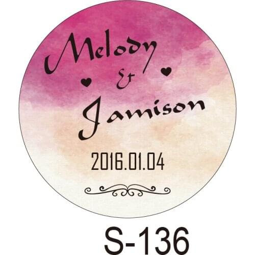 150pcs/lot personalized candy sticker favor sticker for wedding bride shower wedding party decoration small circle S136