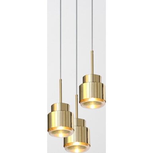 Post Luxurious Metal Work Small A Chandelier Golden Concise Model House Restaurant Coffee Bar Counter Single Head Bedside Lamp