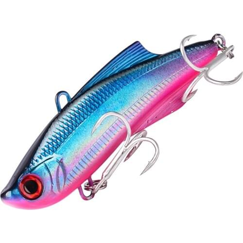Freshwater Trolling Fishing Lure 7.3cm-2.87"/20.5g-0.72oz Fishing Tackle Hard Lures with 6# BKB Hook 6 Colors Jig Wobbler Baits