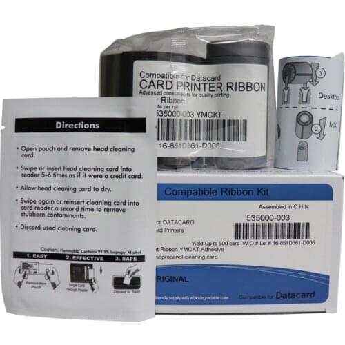 Compatible datacard 535000-003 YMCKT color ribbon 500 Images for Datacard card printer CP40 CP60 CP80 ​CD800