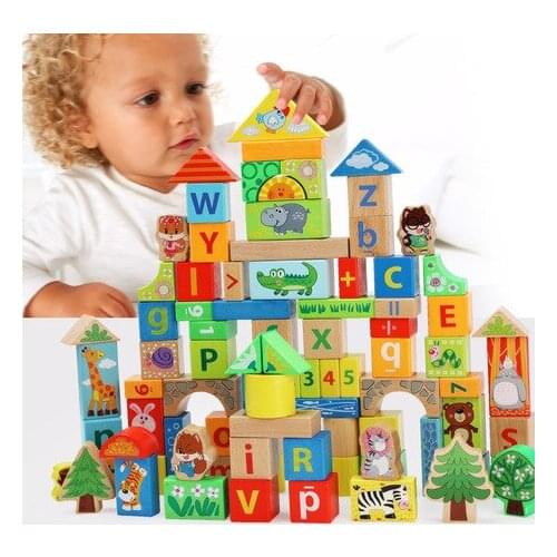 Building & Construction Toys baby Stacking Blocks wooden blocks montessori educational wooden toys baby toys montessori toys