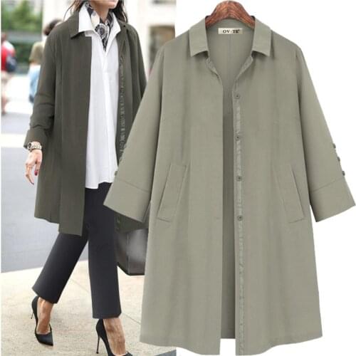 New Fashion 2021 Fall /Autumn Casual Vintage Single breasted Simple Classic Long Trench Women Coat Oversize Female Windbreaker
