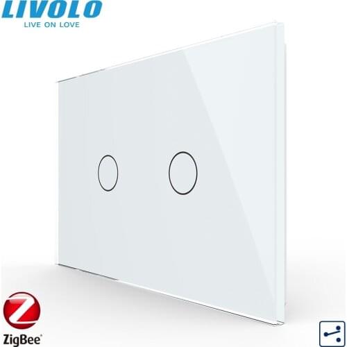 Livolo US Standard Smart Wifi Zigbee Wall Touch Light Pass Through 2Ways Switch,Wireless APP Google Home Alexa Intellige Control
