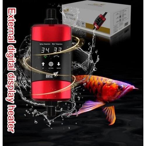 1200W Aquarium External Heater Fish Tank Digital Water Heating Rod Automatic Constant Temperature Control Thermostat 220V