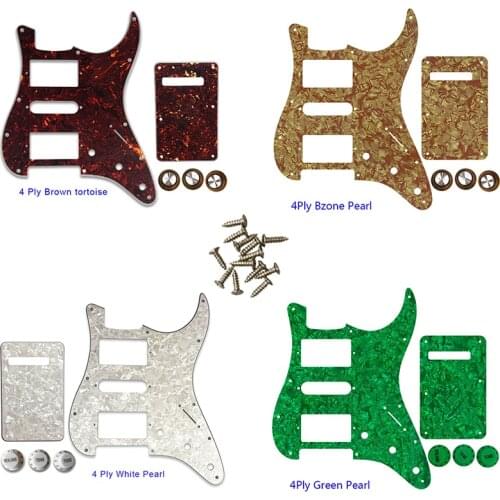 Guitar Parts - For USA/Mexico Fd Strat 72' 11 Screw Hole Standard PAF Humbcker HSH Guitar Pickguard & Back Plate & Control Knob
