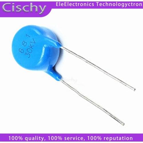 1pcs/lot 30KV681K High voltage ceramic chip ceramic capacitor 681K 30KV 680PF 30KV681 In Stock