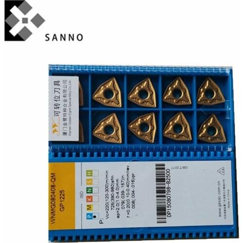 Free shipping! Inexpensive and hot sale turning tools 10pcs/lots WNMG080408-GM GP1225 cnc carbide turning inserts