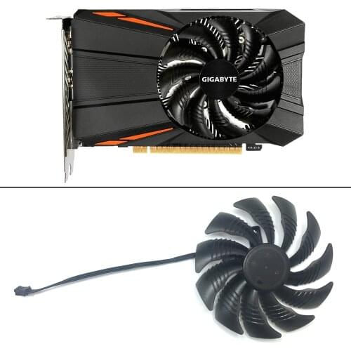3Pin PLD09210S12HH T129215SU GTX1050 Ti D5 4G GPU Cooler Fan For Gigabyte GTX1050ti GTX1060 Mini ITX PC Cards Cooling fan
