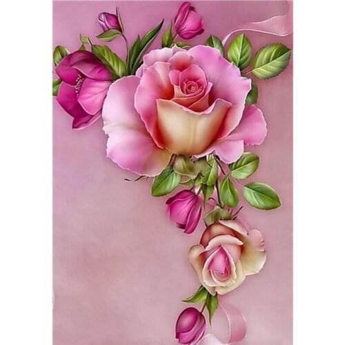 OSH DIY Scenery Diamond Painting Flower Cross Stitch Diamond Embroidery Landscape Full Rhinestones Mosaic Home Decor Gift