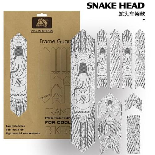 ENLEE 3D Stereo Road Bicycle PVC Protective Stickers Wear-resisting Mountain Bike Frame Guard Waterproof Thick Film Sticker