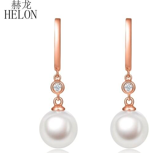 Серьги с жемчугом HELON China At AliExpress