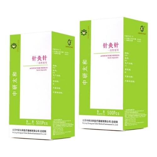 Big Sale 10box =5000pcs Zhongyan Taihe Acupuncture Needles Acupuncture Disposable Needle Beauty Massage Sterilze Needle + tube