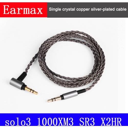 2021 Hearphone cable SRP9500 MSR7 MDR-1A SOLO2/3 1000XM3 Single crystal copper earphone cable For B&O/ATH/Sony