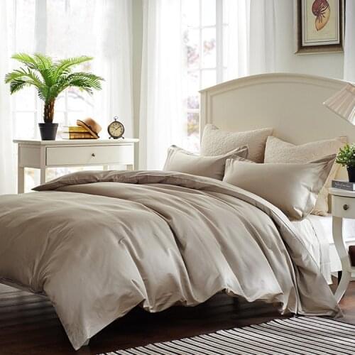 4pcs Tribute Silk Egyptian Cotton Duvet Cover Set European Simplicity Household Hotel 1.8m Bedding Set