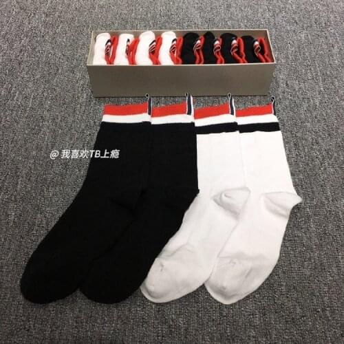 2021 Fashion Brand Men Women Cotton Striped Spring Summer Casual Crew Socks Ins 4 Pairs