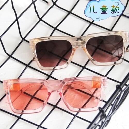 Fashion Child Oversized Sunglasses Kids Plastic Siamese Square Sunglasses Children Sun Glasses Girls Boys Okulary Oculos 2021
