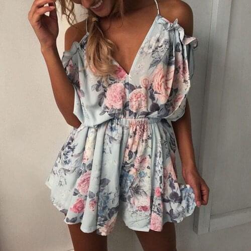 Fashion Women Rompers print lace Jumpsuit Summer Short pleated Overalls Jumpsuit Female chest wrapped strapless Playsuit